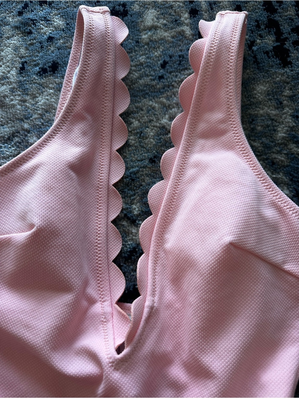 Cupsheo Pink Scalloped One-Piece Swimsuit-LIKE NEW! - Picture 4 of 5